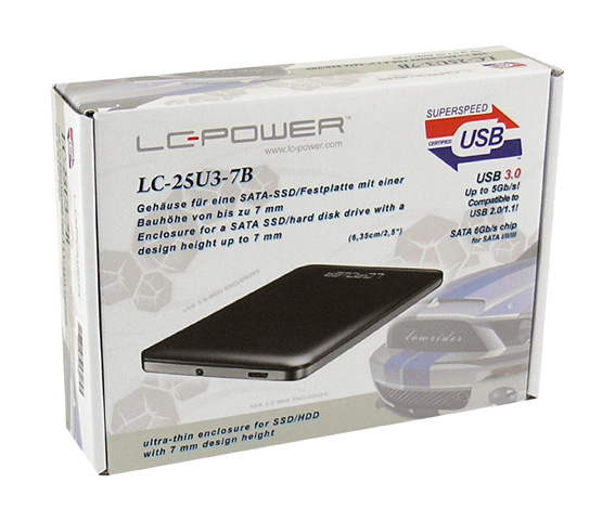 BOX LC-25U3-7B 2.5 SATA 7mm USB3.0