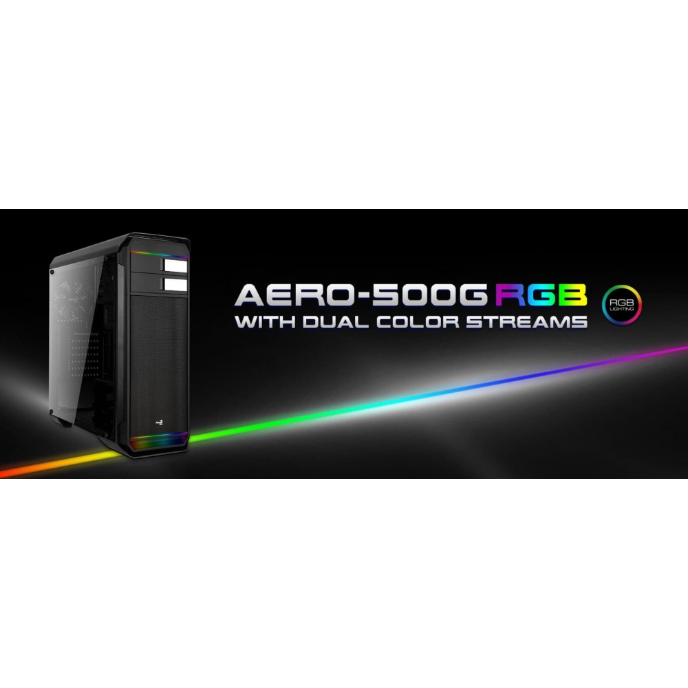 BOX AEROCOOL AERO 500g RGB WINDOW ATX