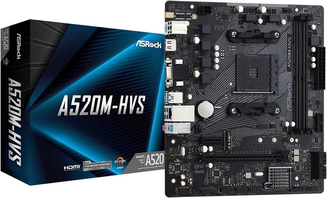 AS ROCK A520M HVS  AM4 DDR4 RYZEN M.ATX