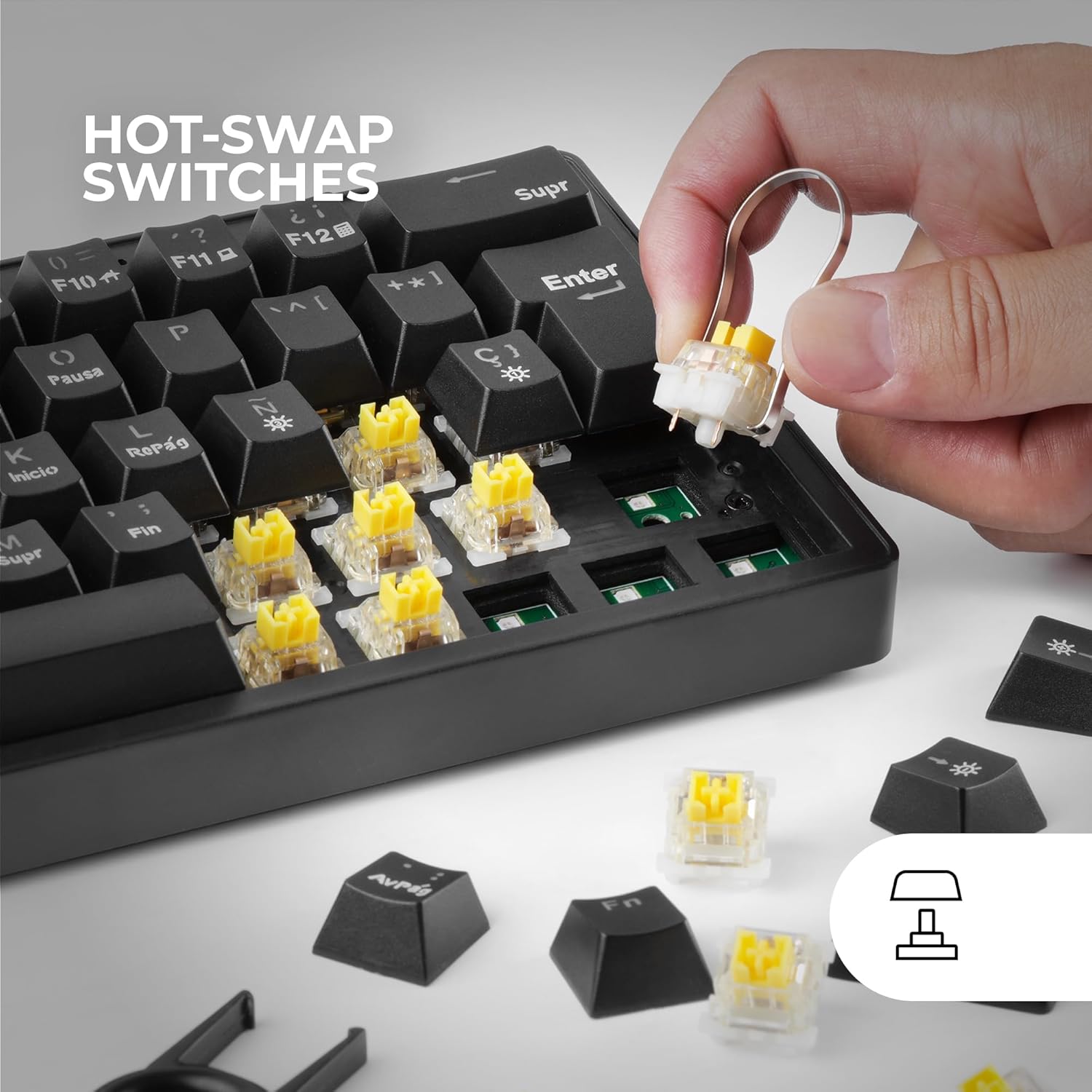 TASTIERA MARSGAMING RGB MKMINIPRO SWITCH BLACK