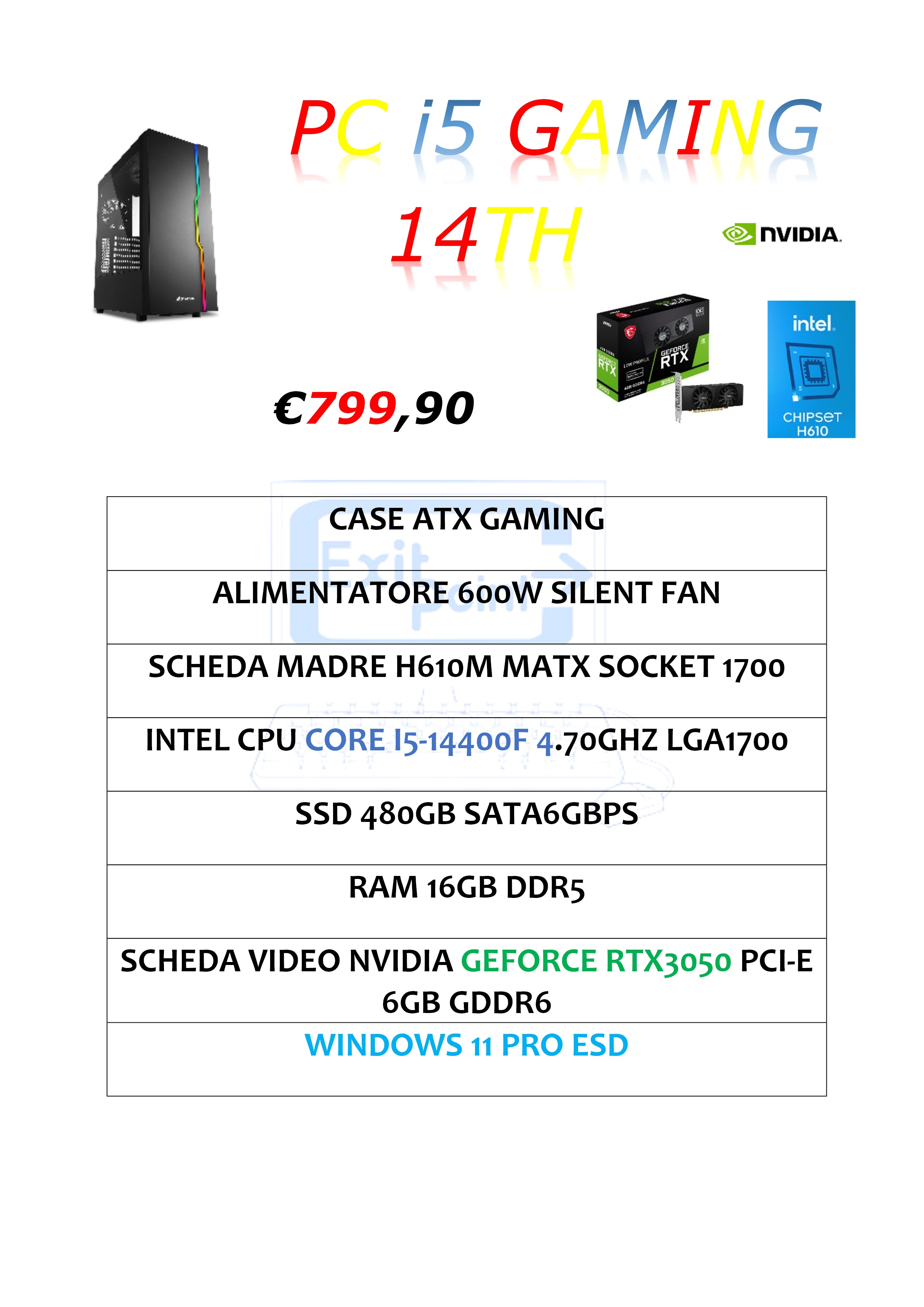 PC I5 GAMING 14TH DDR5