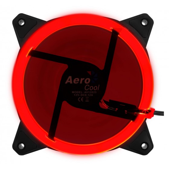FAN BOX 120mm AEROCOOL LIGHTNING REV RED