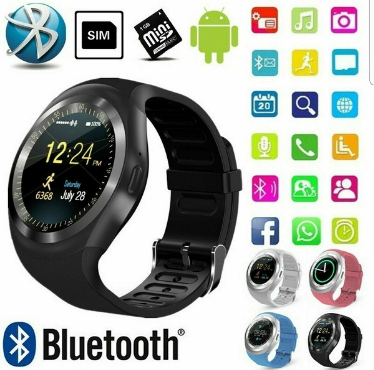 SMART WATCH ANDOWL  A1 IOS ANDROID BT