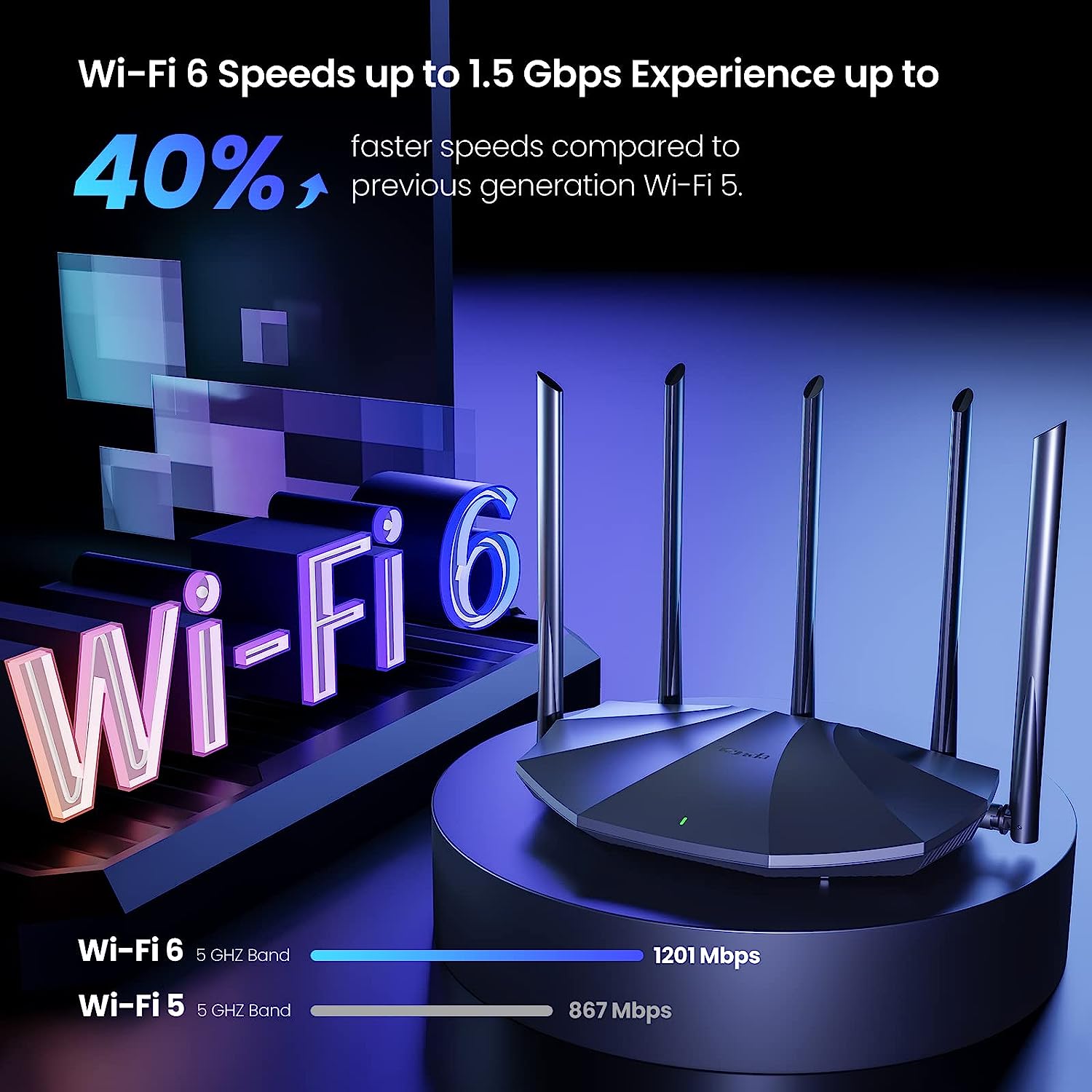 TENDA ROUTER WI-FI6 DUAL BAND TX2 PRO