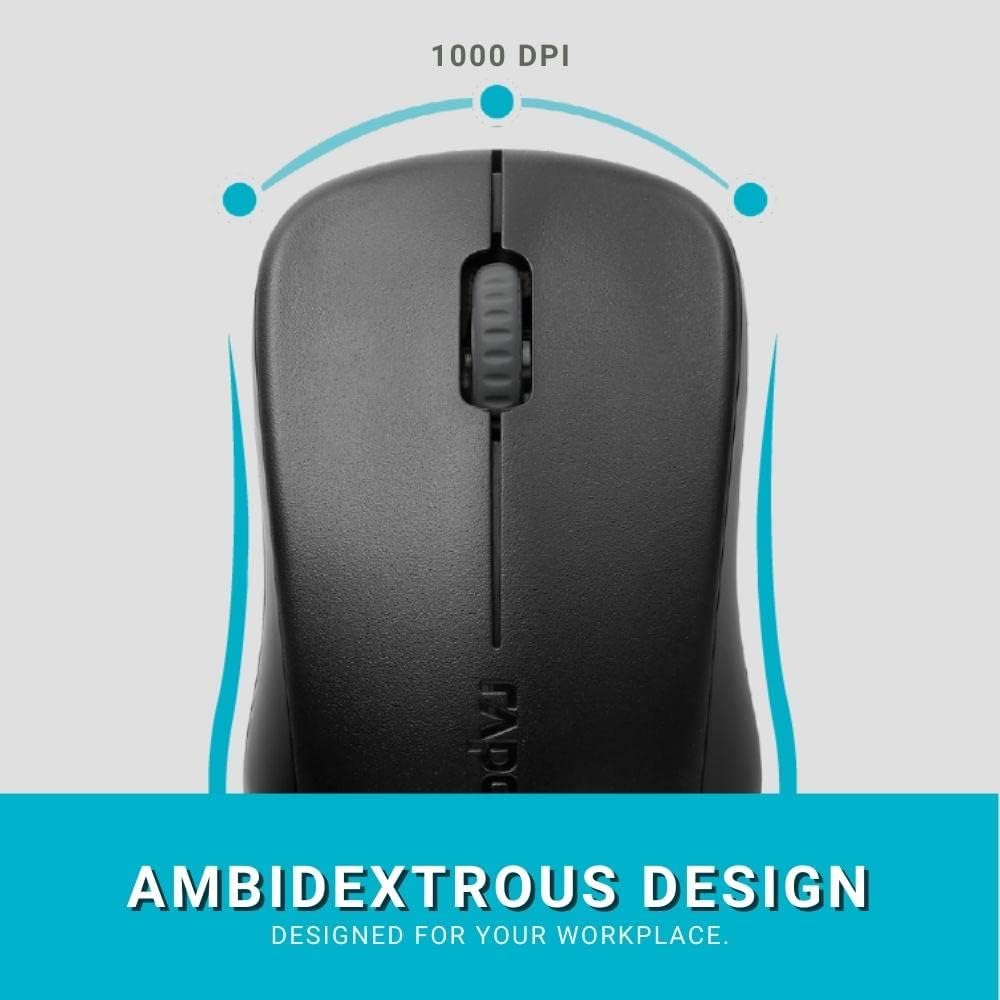 MOUSE RAPOO 1620 WI-FI NERO 1000DPI