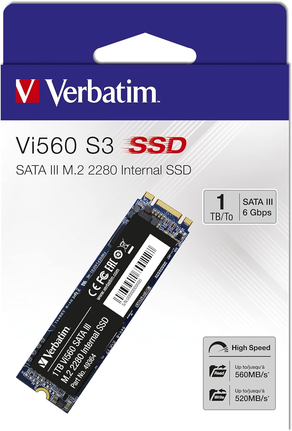 VERBATIM SSD M.2 1TB M.2 2280 SATAIII