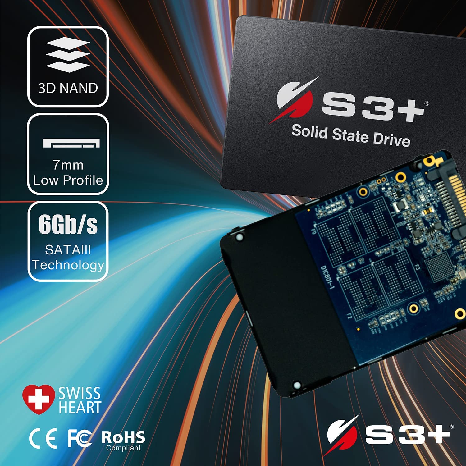 SSD S3+ PRO 2.5 128GB SATA6gb 550MB/s