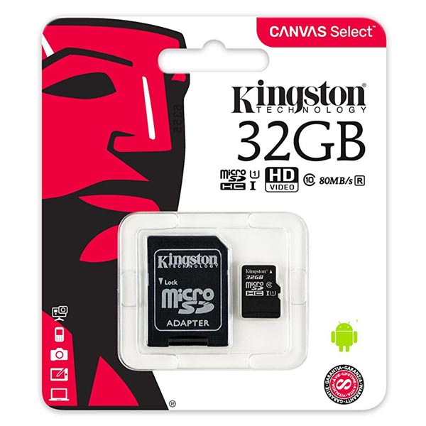 MEMORY CARD KINGSTON microSDHC 32GB CL10