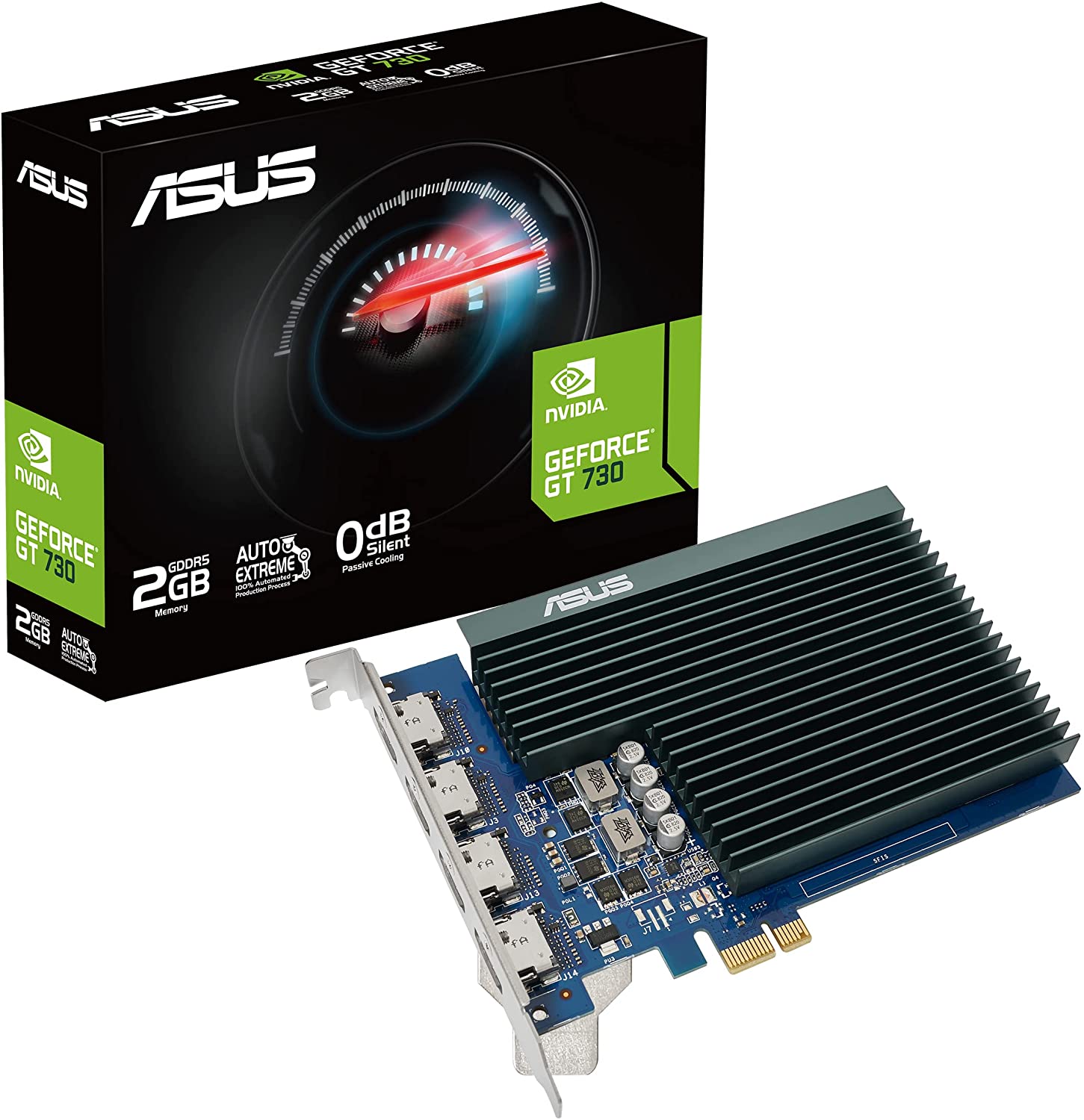 VD ASUS GEFORCE GT730 2GB SILENT 4 MONITOR PCIe