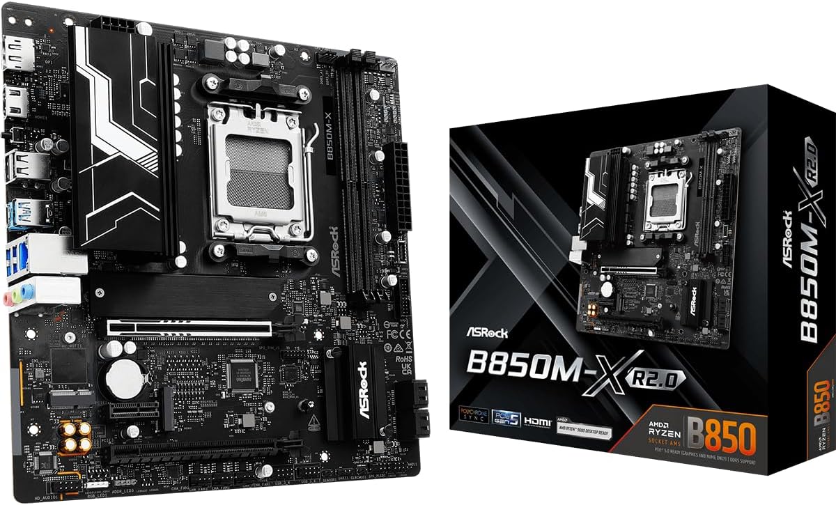 MB ASROCK B850M-X AM5 DDR5 M.2 USB-C DP 