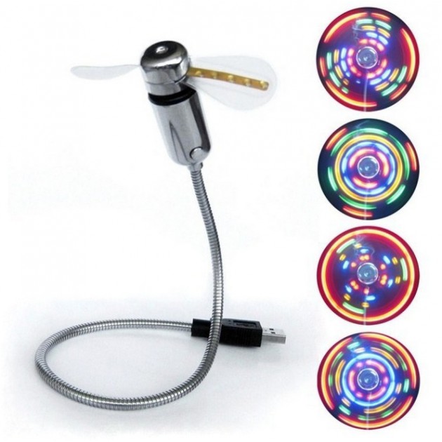 VENTOLA USB DA SCRIVANIA RGB LED TECHLY