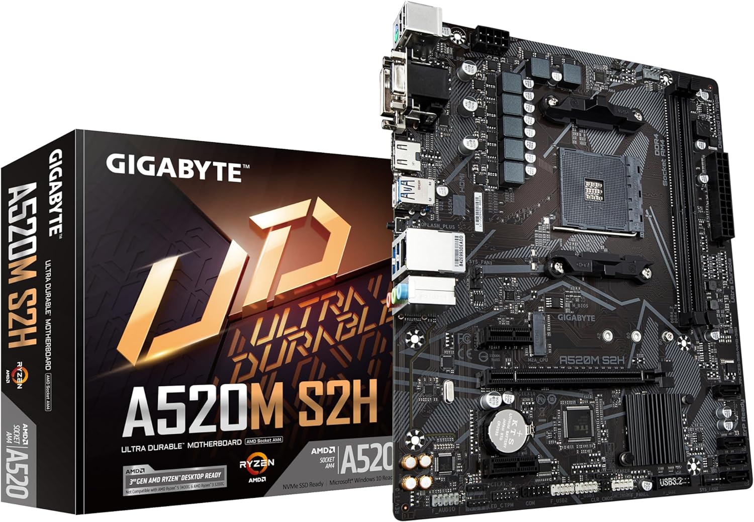 GIGABYTE A520M-S2H AM4 DDR4 RYZEN M.ATX