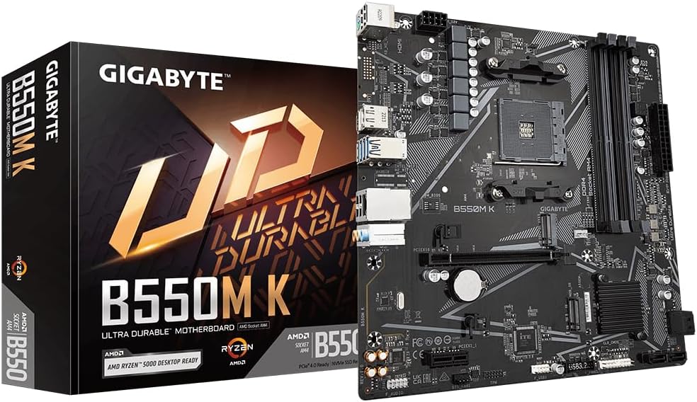 GIGABYTE B550M K DDR4 AM4 M.2 M.ATX