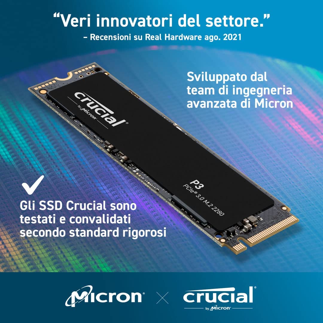 SSD CRUCIAL P3 500gb  PCIe M.2 SATA6Gbs