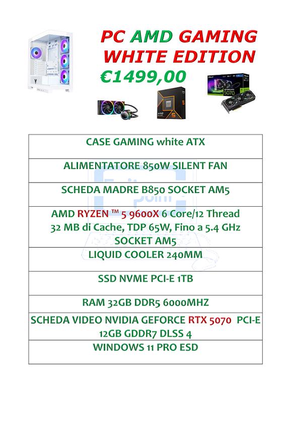 PC AMD GAMING WHITE EDITION 5070