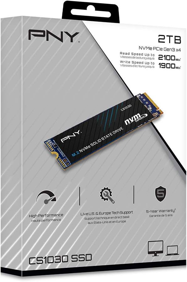 PNY CS1030 2TB GEN3 M.2 NVMe SSD
