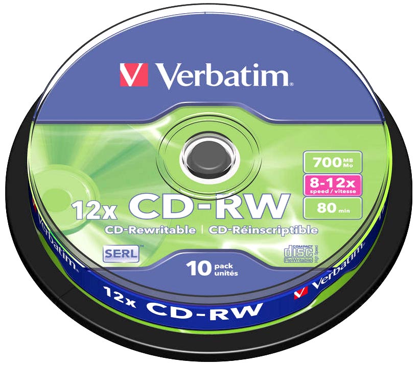 CD-RW 12X VERBATIM CDRW700 700MB 10PZ