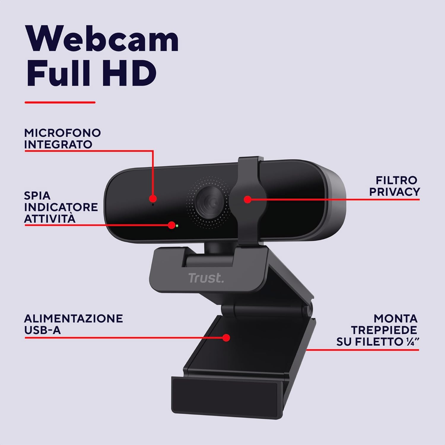 WEBCAM TRUST TANOR HD 25548