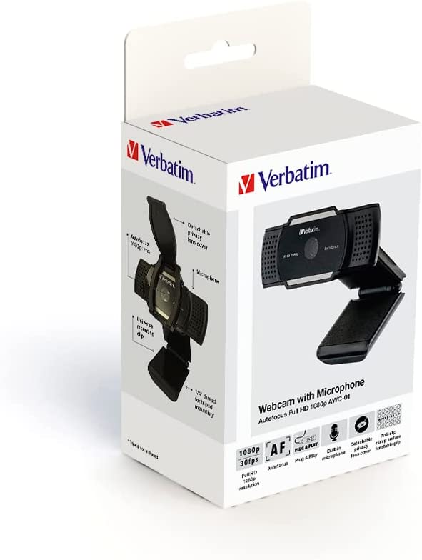 WEBCAM VERBATIM 1080P USB + MICROFONO HD
