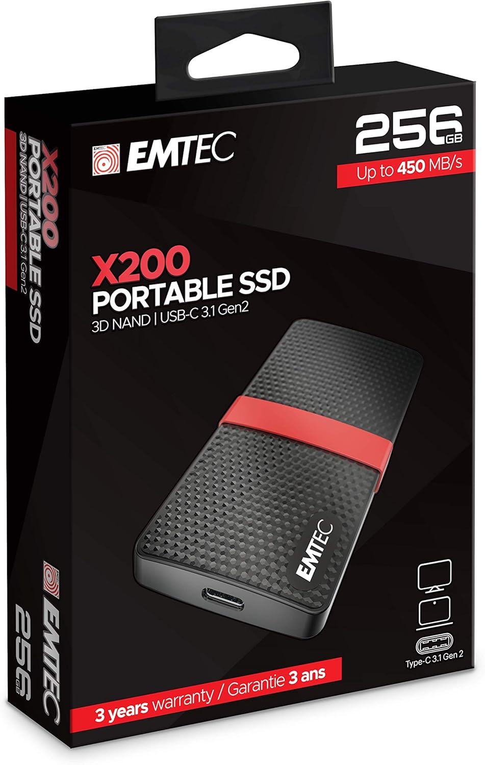 EMTEC X200 PORTABLE SSD 256GB USB-C