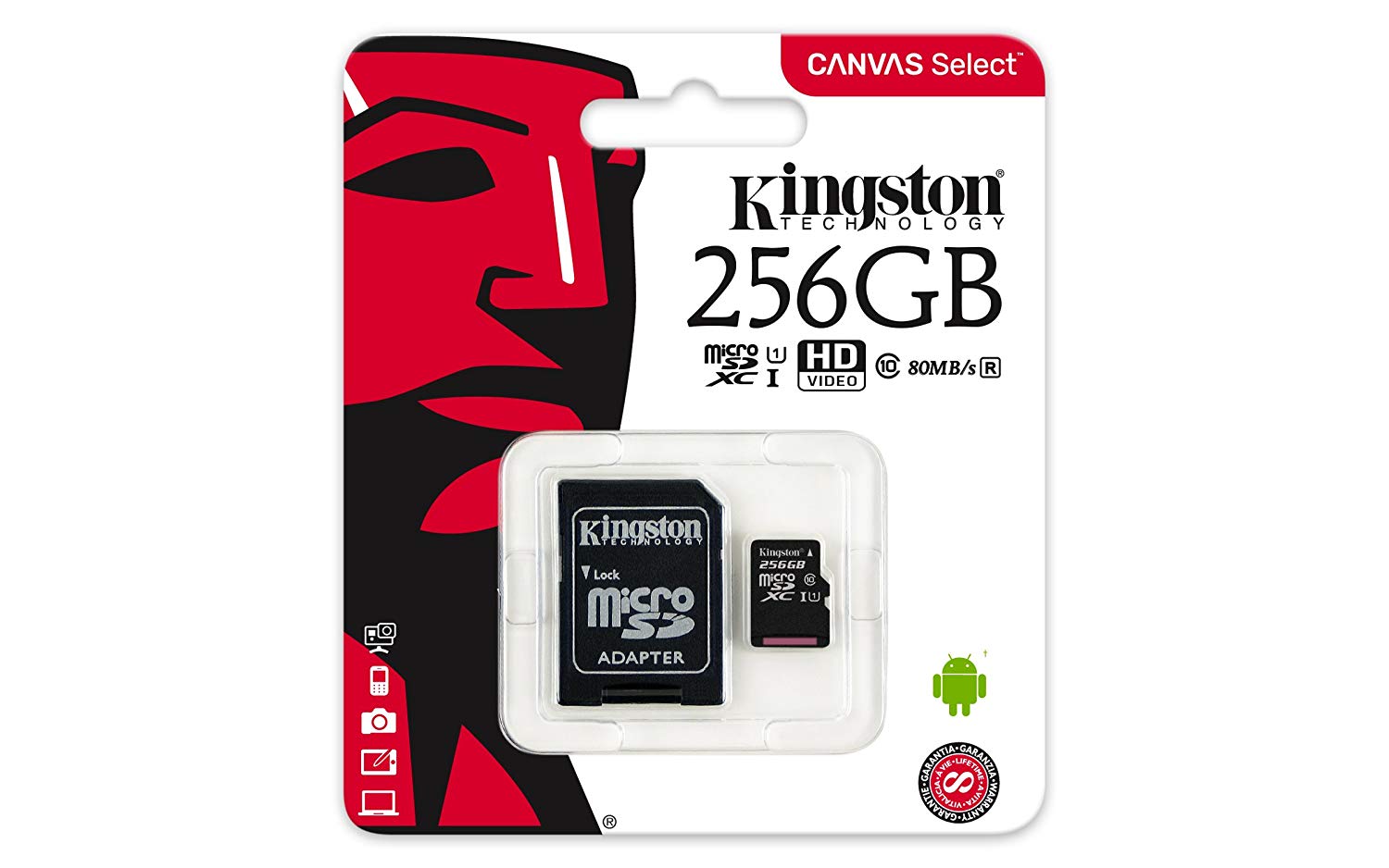 KINKSTON MICROSD 256GB SDCS2 CANVAS PLUS