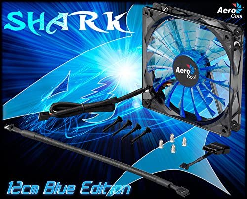 FAN x BOX 120mm AEROCOOL SHARK BLUE LED